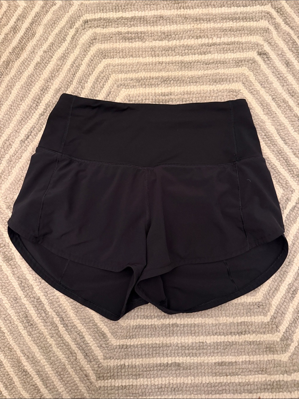 Black Lululemon Women's High-Waist Performance Shorts